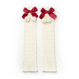 ぽんぽんリボンレッグウォーマー