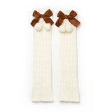 ぽんぽんリボンレッグウォーマー