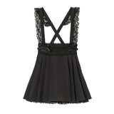 レースサス付きプリーツスカート