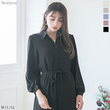 フィッシュテールロングシャツワンピース