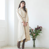 フィッシュテールロングシャツワンピース