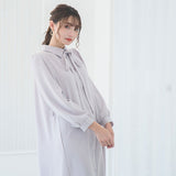 フィッシュテールロングシャツワンピース