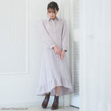 フィッシュテールロングシャツワンピース