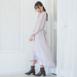 フィッシュテールロングシャツワンピース