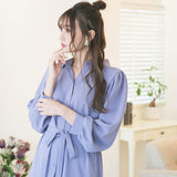 フィッシュテールロングシャツワンピース