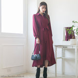 フィッシュテールロングシャツワンピース