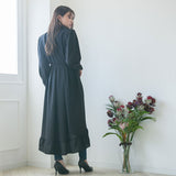 フィッシュテールロングシャツワンピース