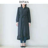 フィッシュテールロングシャツワンピース