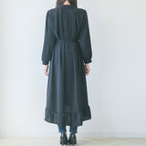 フィッシュテールロングシャツワンピース