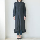 フィッシュテールロングシャツワンピース