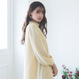 フィッシュテールロングシャツワンピース