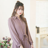 フィッシュテールロングシャツワンピース