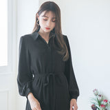 フィッシュテールロングシャツワンピース