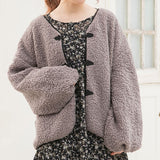 チャイナボタンボアブルゾン