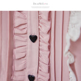 コットン刺繍レース丸襟ブラウス