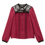 ゴシックレースハートベルトブラウス
