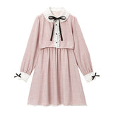 フリルリボンセットアップ風ワンピース