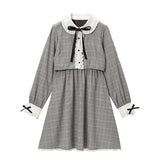 フリルリボンセットアップ風ワンピース