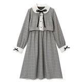 フリルリボンセットアップ風ワンピース