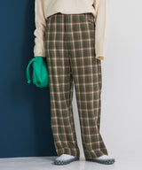 チェック柄パンツ