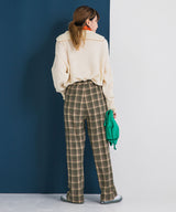 チェック柄パンツ