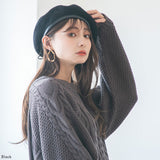 【メール便】合皮パイピングフェルトベレー