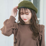 【メール便】合皮パイピングフェルトベレー