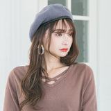 【メール便】合皮パイピングフェルトベレー