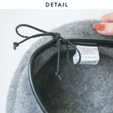 【メール便】合皮パイピングフェルトベレー