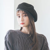 【メール便】合皮パイピングフェルトベレー