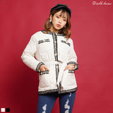 キルティングパールボタンコート