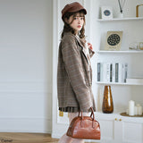 クロコ型押しミニボストンバッグ