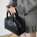 クロコ型押しミニボストンバッグ