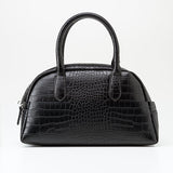 クロコ型押しミニボストンバッグ