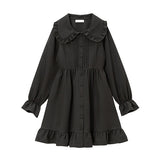 丸襟シンプルドールワンピース