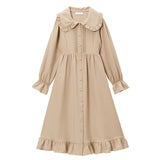 丸襟シンプルドールワンピース