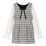 シンプルツイード上品ワンピース