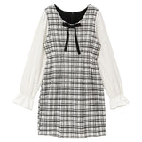 シンプルツイード上品ワンピース