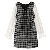 シンプルツイード上品ワンピース