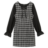 シンプルツイード上品ワンピース