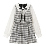 セットアップ風ツイードワンピース