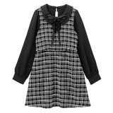 セットアップ風ツイードワンピース