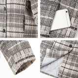 チェック柄Aライン襟コート