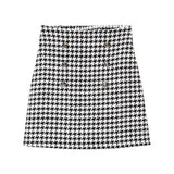 シンプルレディ柄台形スカート