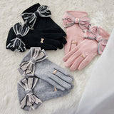 【メール便】リボンミニビジュー手袋