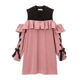 デザイナー/レースアップワンピ