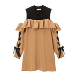 デザイナー/レースアップワンピ