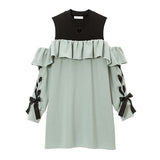 デザイナー/レースアップワンピ