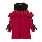 デザイナー/レースアップワンピ