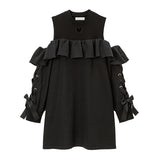 デザイナー/レースアップワンピ